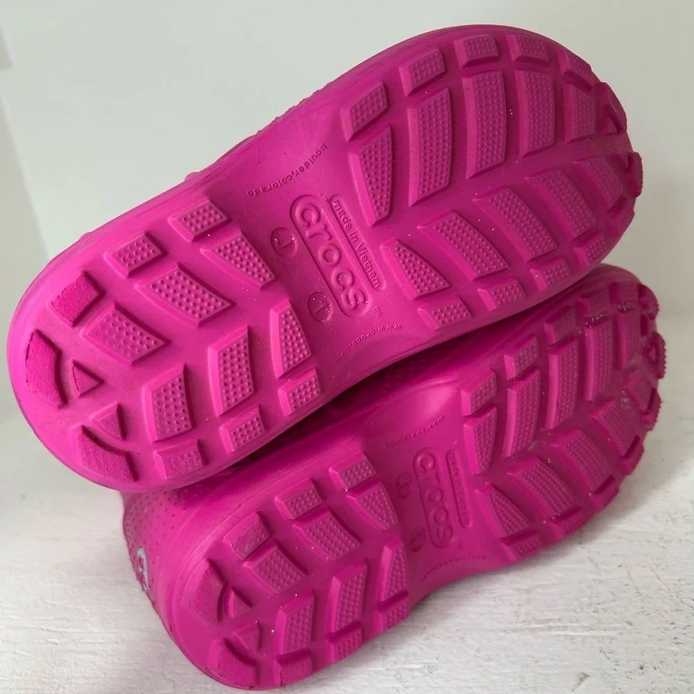 CROCS Fuchsia Kids' Rain Boots